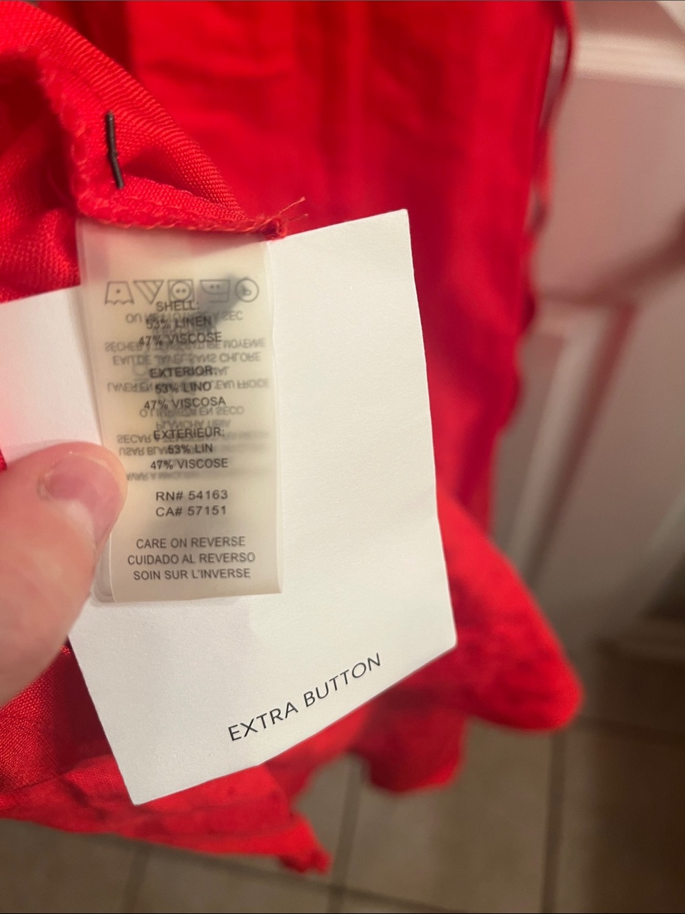 Karl Lagerfeld Red Linen Blend Maxi Dress - Picture 6 of 6